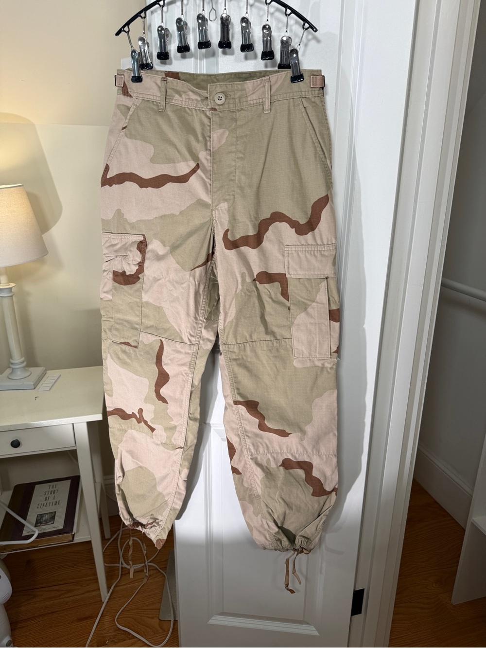 🏜️ Military Issue Desert Camo Cargo Pants Small Short 27–31 Waist